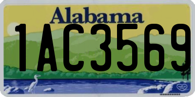 AL license plate 1AC3569