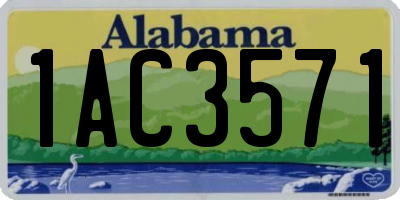 AL license plate 1AC3571