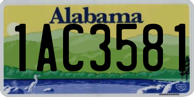 AL license plate 1AC3581
