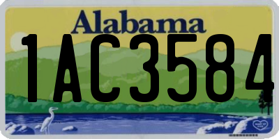 AL license plate 1AC3584