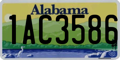 AL license plate 1AC3586