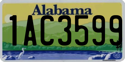 AL license plate 1AC3599