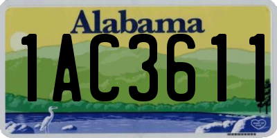 AL license plate 1AC3611