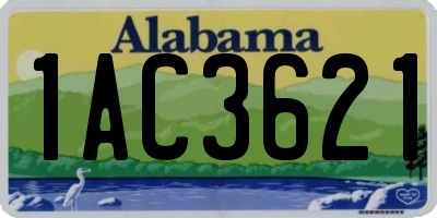 AL license plate 1AC3621