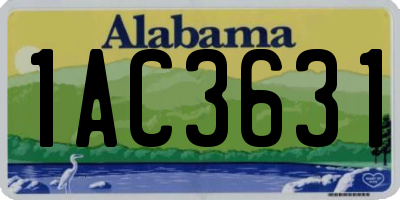 AL license plate 1AC3631