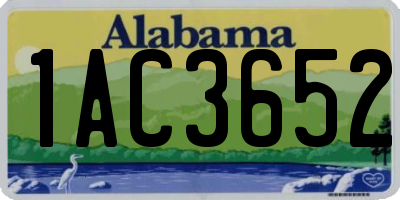 AL license plate 1AC3652