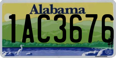AL license plate 1AC3676