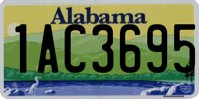 AL license plate 1AC3695