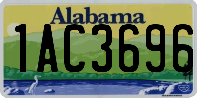 AL license plate 1AC3696