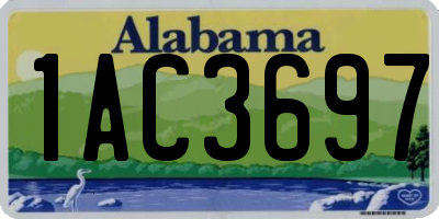 AL license plate 1AC3697
