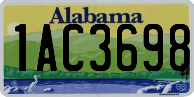 AL license plate 1AC3698