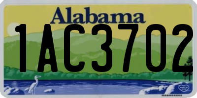 AL license plate 1AC3702