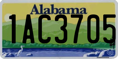 AL license plate 1AC3705