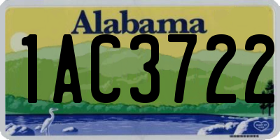 AL license plate 1AC3722