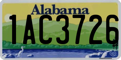 AL license plate 1AC3726