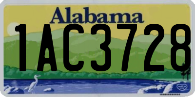 AL license plate 1AC3728