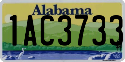 AL license plate 1AC3733