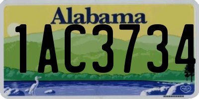 AL license plate 1AC3734