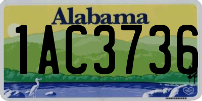 AL license plate 1AC3736