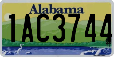 AL license plate 1AC3744