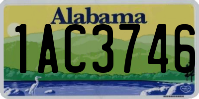 AL license plate 1AC3746