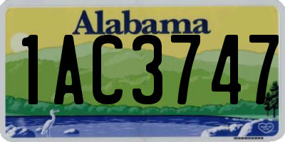 AL license plate 1AC3747