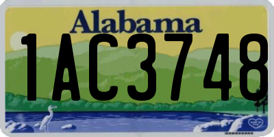 AL license plate 1AC3748