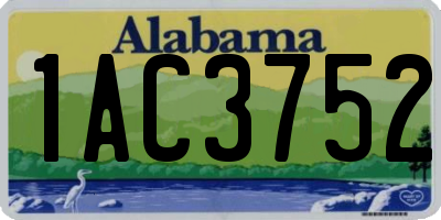 AL license plate 1AC3752