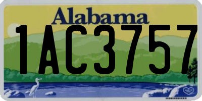 AL license plate 1AC3757