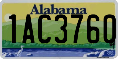 AL license plate 1AC3760