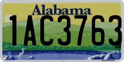 AL license plate 1AC3763