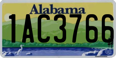 AL license plate 1AC3766