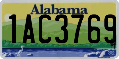 AL license plate 1AC3769