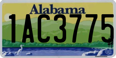 AL license plate 1AC3775