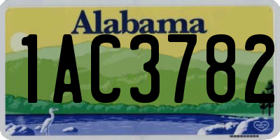 AL license plate 1AC3782