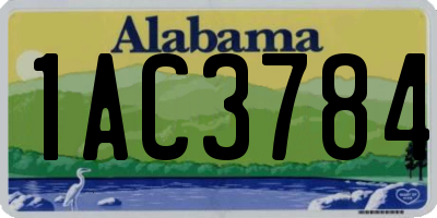 AL license plate 1AC3784