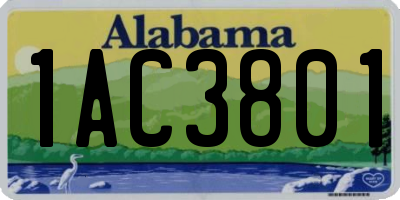 AL license plate 1AC3801