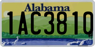 AL license plate 1AC3810