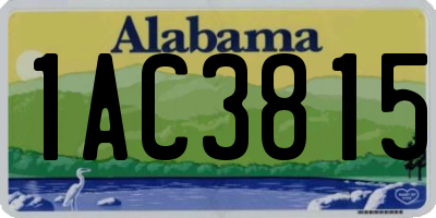 AL license plate 1AC3815