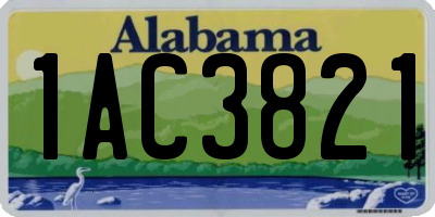 AL license plate 1AC3821