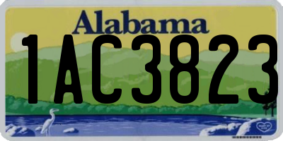 AL license plate 1AC3823