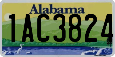 AL license plate 1AC3824