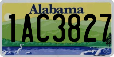 AL license plate 1AC3827