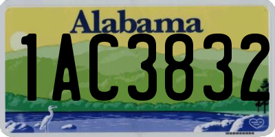 AL license plate 1AC3832