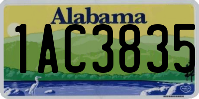 AL license plate 1AC3835