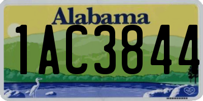 AL license plate 1AC3844