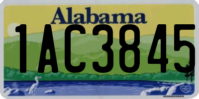 AL license plate 1AC3845