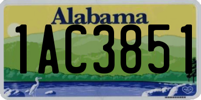 AL license plate 1AC3851