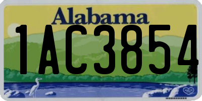 AL license plate 1AC3854