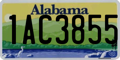 AL license plate 1AC3855